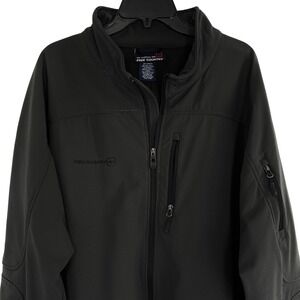 Free Country Men's 2XL Black Softshell Jacket Full Zip Water Resistant Outdoor‎